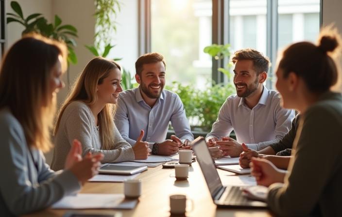 Équipe NutriSanté Conseil rassemblée pour une réunion conviviale